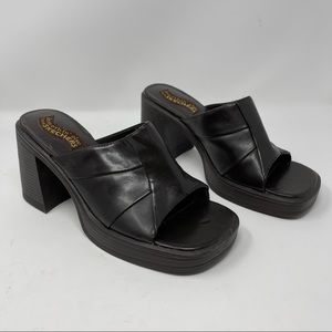 Vintage Y2k Somethin' Else by Skechers Chunky Platform Heels Brown Sz 8.5